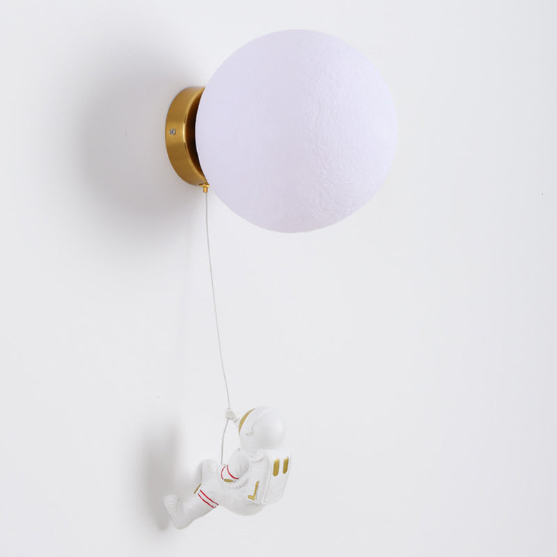 Children Metal Wall Light Flush Mount Globe Shaded Lighting for Foyer and Home