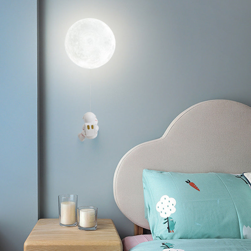 Children Metal Wall Light Flush Mount Globe Shaded Lighting for Foyer and Home