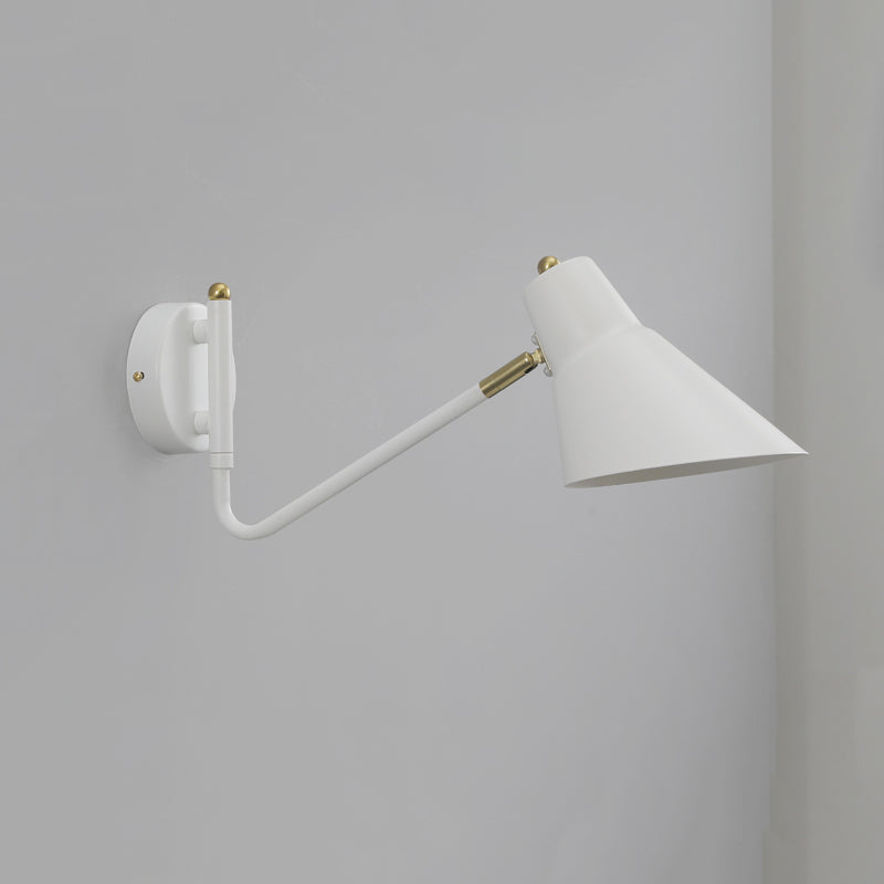 Modern Wall Sconce Geometric Shape Wall Light with Metal Shade for Bedroom