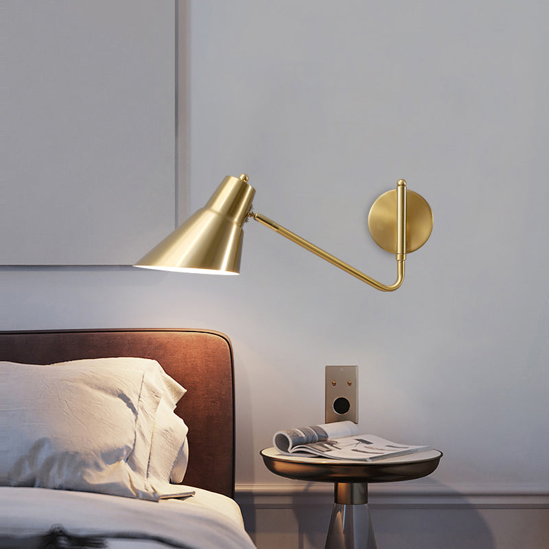 Modern Wall Sconce Geometric Shape Wall Light with Metal Shade for Living Room