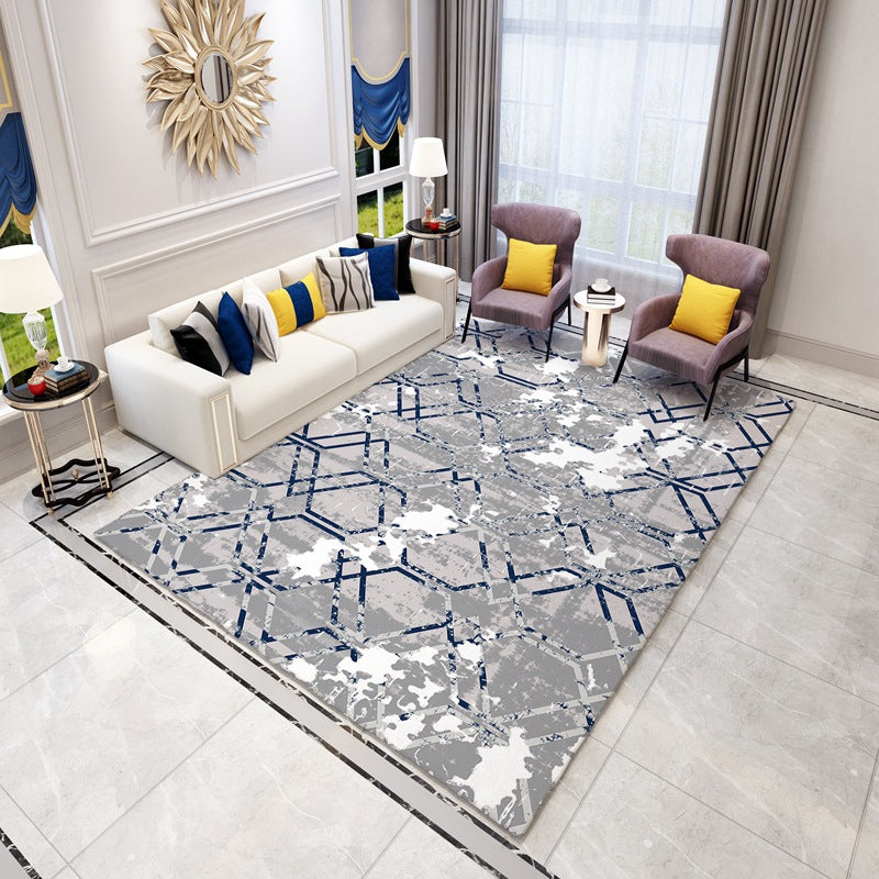 Creative Abstract Art Rug Polyester Indoor Rug Stain Resistant Carpet for Home Decoration