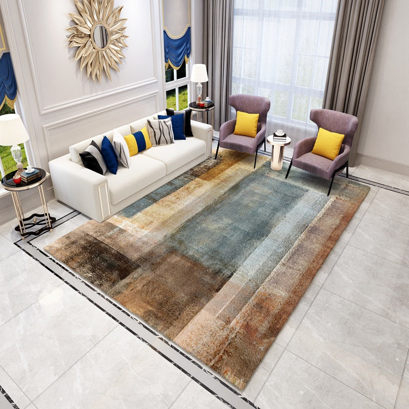 Creative Abstract Art Rug Polyester Indoor Rug Stain Resistant Carpet for Home Decoration