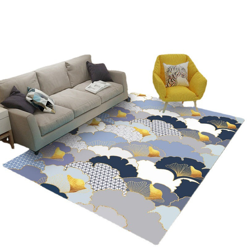 Trendy Geometry Pattern Rug Polyester Area Carpet Non-Slip Backing Carpet for Living Room