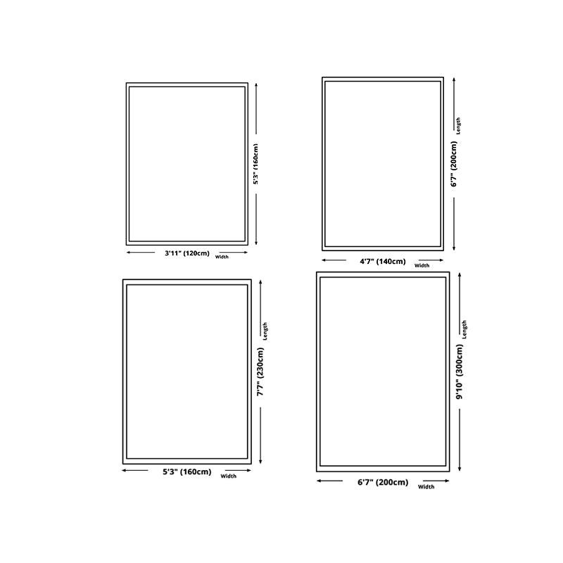 Trendy Geometry Pattern Rug Polyester Area Carpet Non-Slip Backing Carpet for Living Room