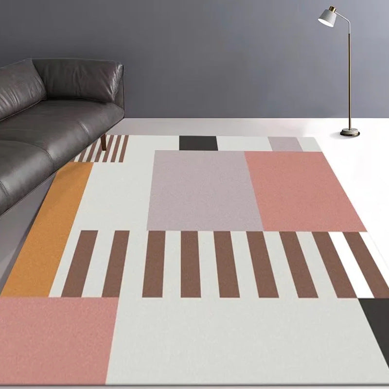 Modern Geometric Carpet Funky Indoor Rug Polyester Stain Resistant Area Rug
