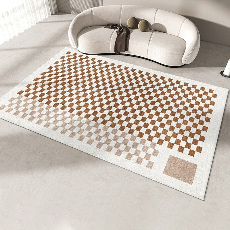 Modern Geometric Print Rug Polyester Indoor Carpet Non-Slip Backing Carpet for Living Room
