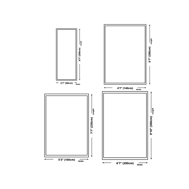 Modern Geometric Print Rug Polyester Indoor Carpet Non-Slip Backing Carpet for Living Room