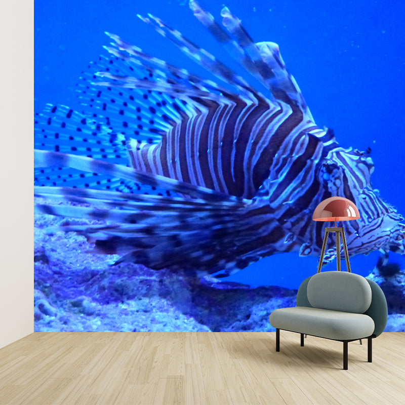 Alluring Wall Mural Lionfish Printed Sitting Room Wall Mural