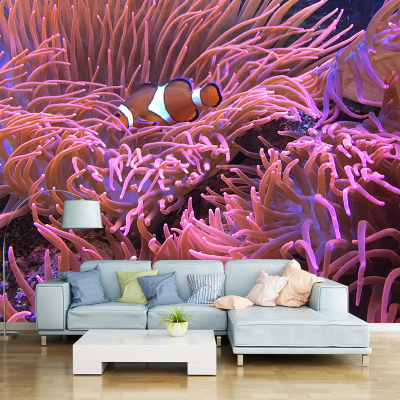 Decorative Wall Mural Coral Patterned Living Room Wall Mural