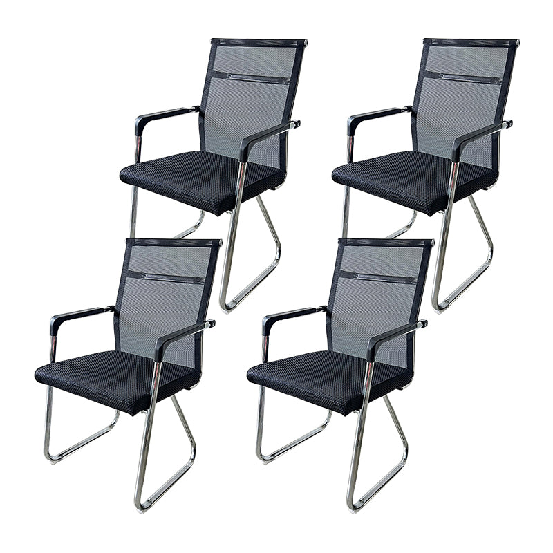 Modern Black Metal Desk Chair with Mid Back and Hight Back Home Office Chair