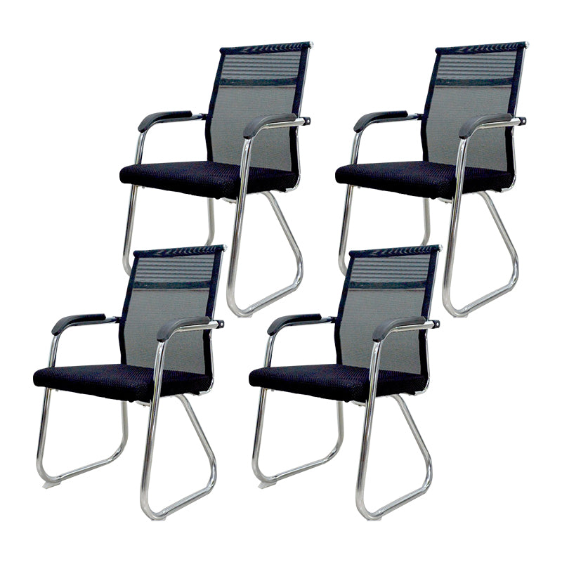 Modern Black Metal Desk Chair with Mid Back and Hight Back Home Office Chair