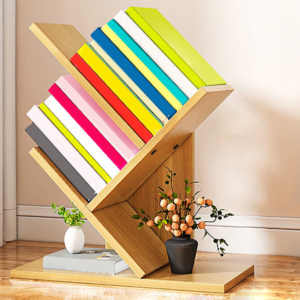 Contemporary Living Room Etagere Shelf Manufactured Wood Bookshelf