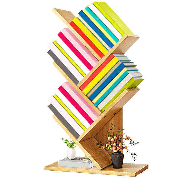 Contemporary Living Room Etagere Shelf Manufactured Wood Bookshelf