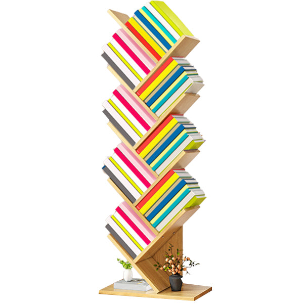 Contemporary Living Room Etagere Shelf Manufactured Wood Bookshelf