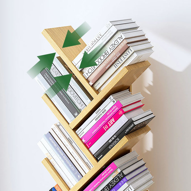 Contemporary Living Room Etagere Shelf Manufactured Wood Bookshelf