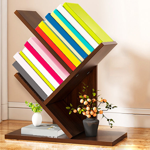 Contemporary Living Room Etagere Shelf Manufactured Wood Bookshelf