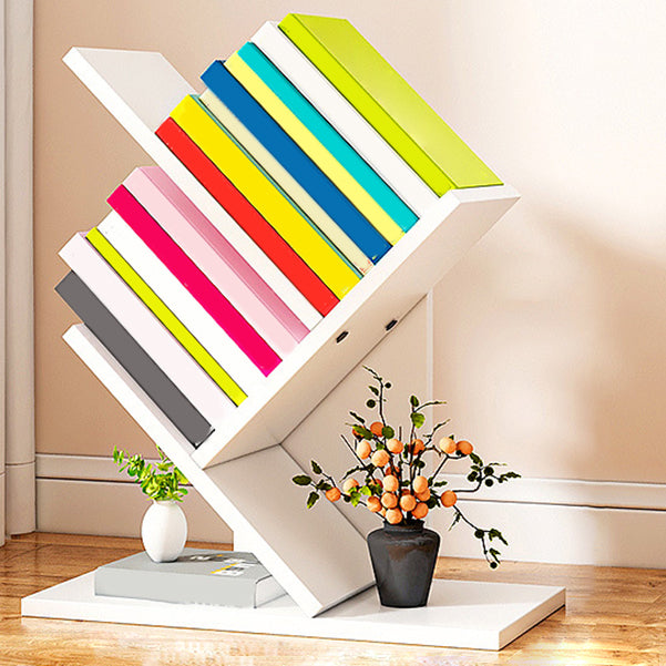 Contemporary Living Room Etagere Shelf Manufactured Wood Bookshelf