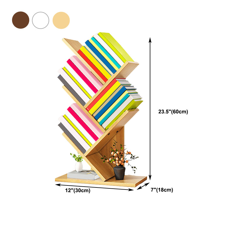 Contemporary Living Room Etagere Shelf Manufactured Wood Bookshelf