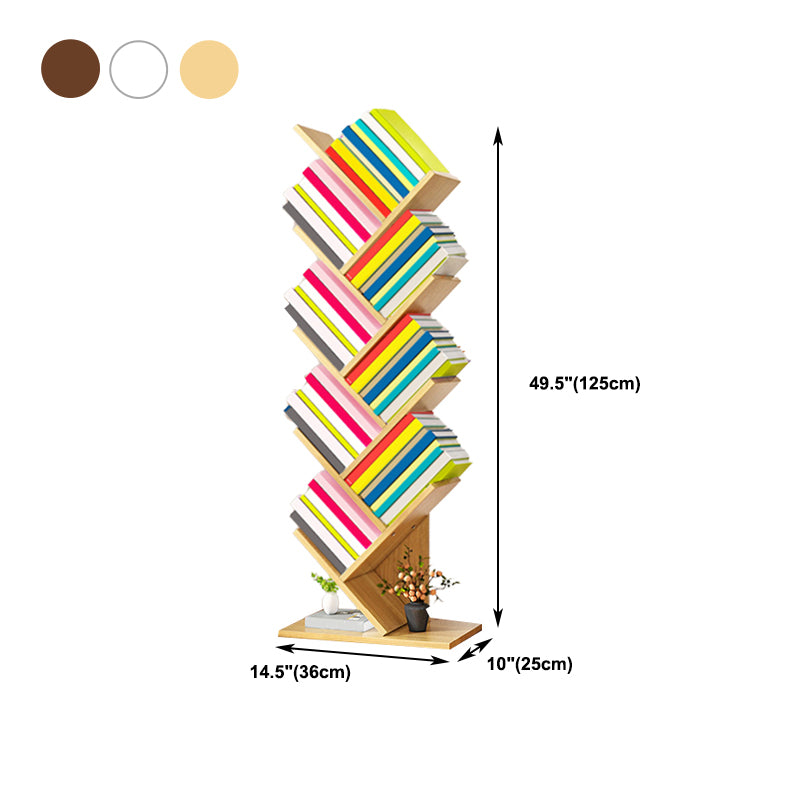 Contemporary Living Room Etagere Shelf Manufactured Wood Bookshelf