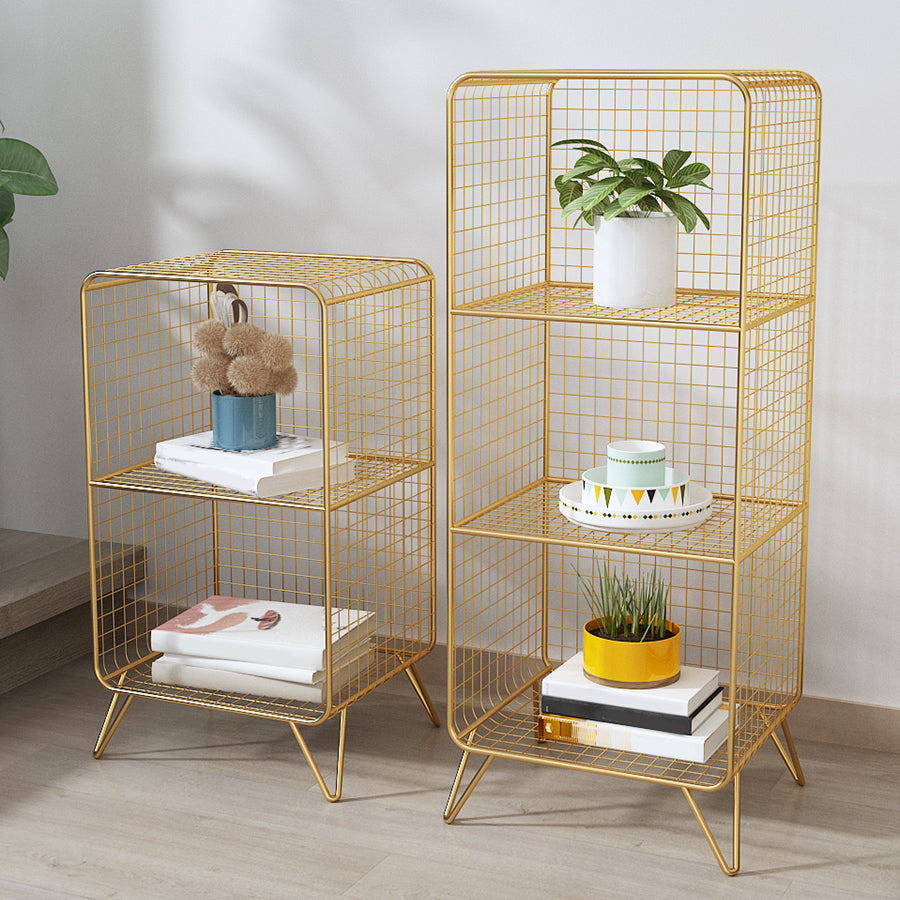 Metal Rectangle Closed Storage Bookcase Nordic Standard Bookshelf