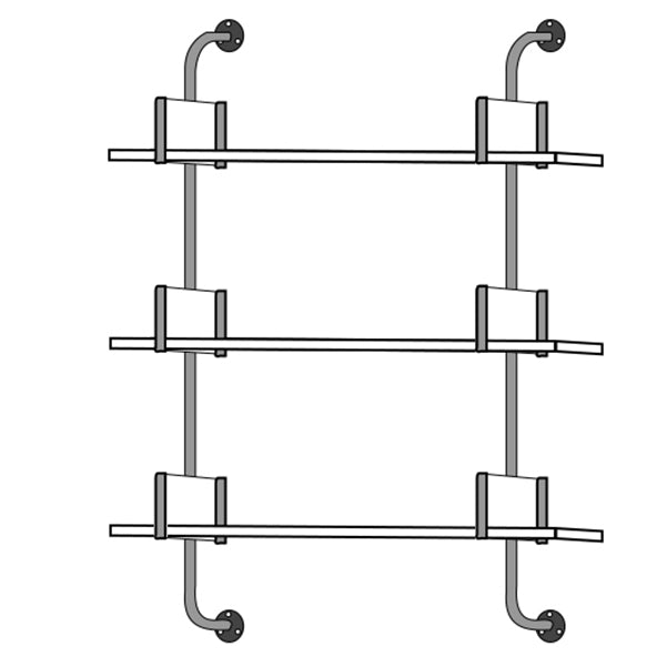 Wooden Floating Storage Bookshelf Modern Wall Mounted Bookcase