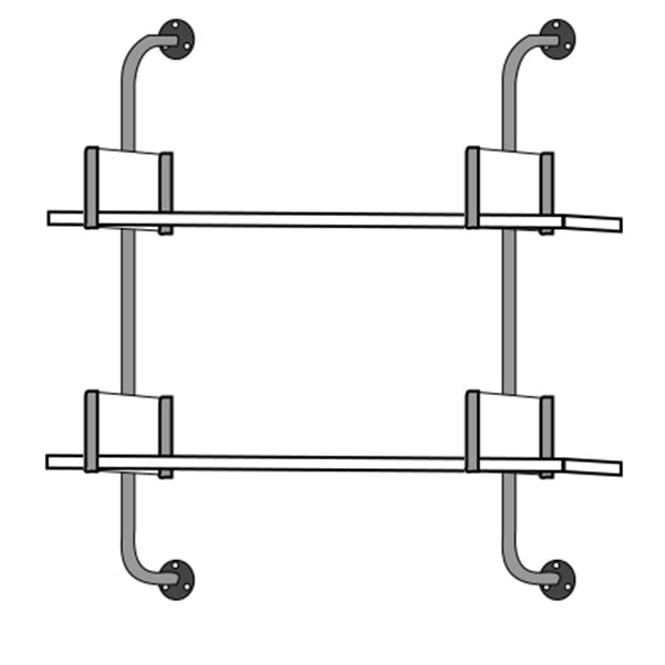 Wooden Floating Storage Bookshelf Modern Wall Mounted Bookcase