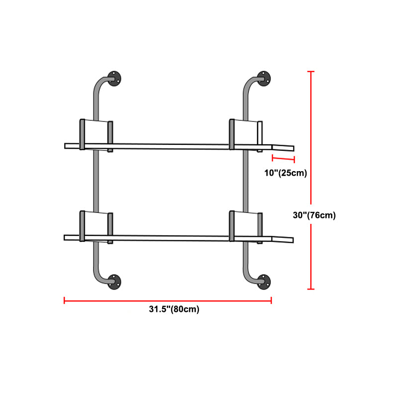Wooden Floating Storage Bookshelf Modern Wall Mounted Bookcase