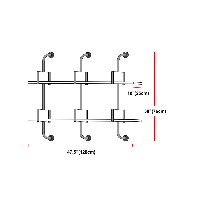 Wooden Floating Storage Bookshelf Modern Wall Mounted Bookcase