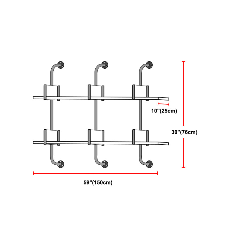 Wooden Floating Storage Bookshelf Modern Wall Mounted Bookcase