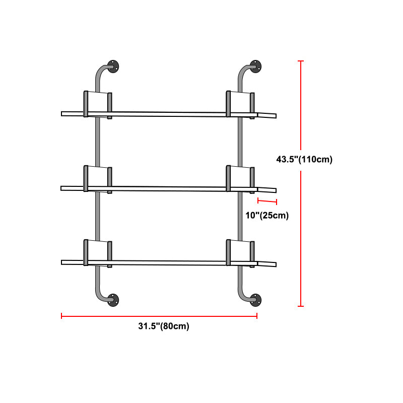 Wooden Floating Storage Bookshelf Modern Wall Mounted Bookcase