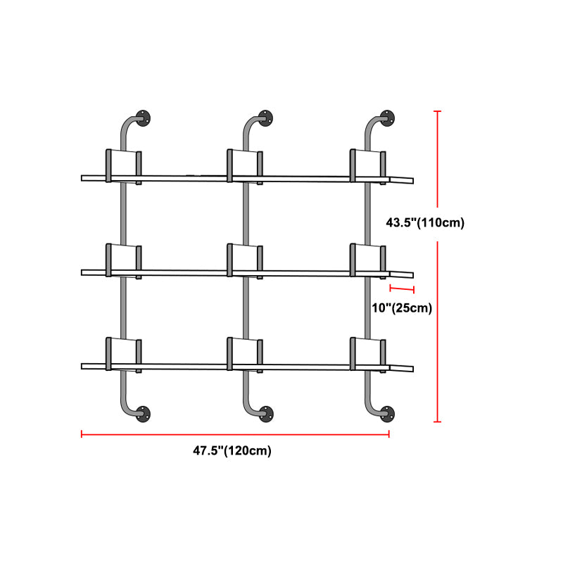 Wooden Floating Storage Bookshelf Modern Wall Mounted Bookcase