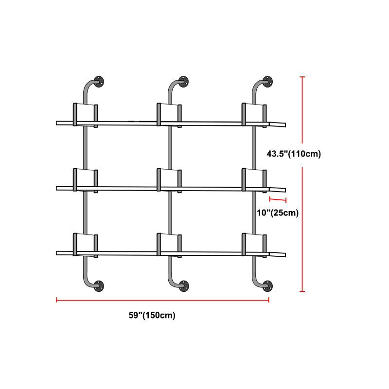Wooden Floating Storage Bookshelf Modern Wall Mounted Bookcase