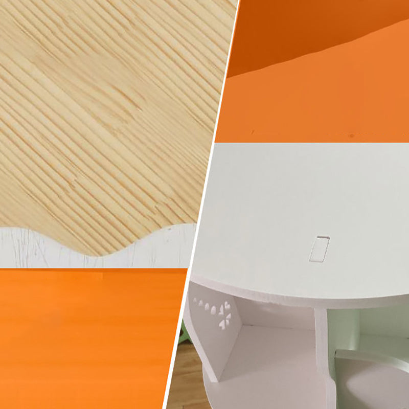 Wooden Rotatable Geometric Bookshelf Modern Home Closed Back Bookcase