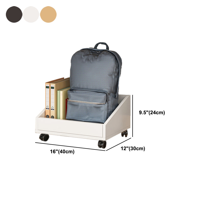 Scandinavian Wooden Movable Bookshelf Home Bookcase with Casters