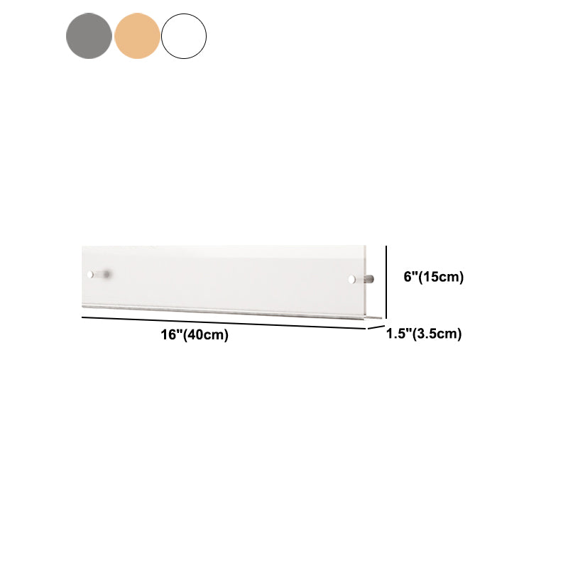 Modern Acrylic Floating Bookshelf 5.9" H Wall Mounted Bookcase