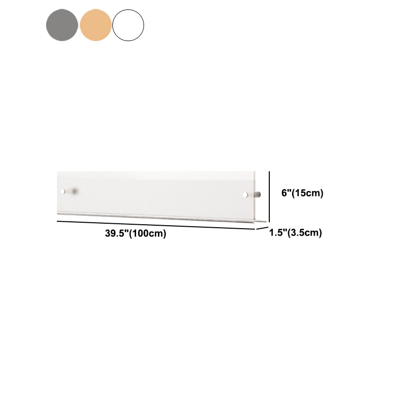Modern Acrylic Floating Bookshelf 5.9" H Wall Mounted Bookcase