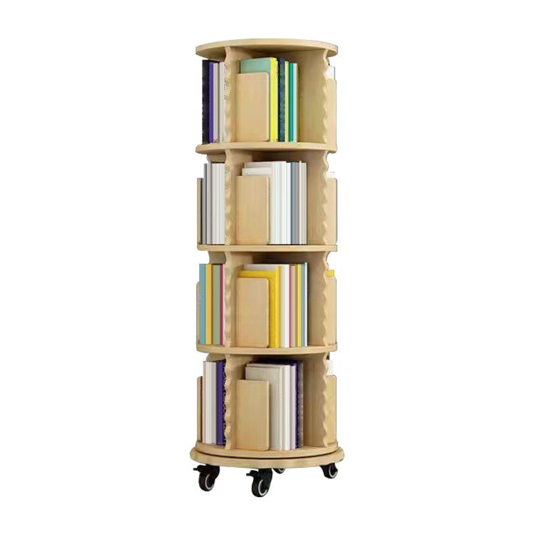 Modern Solid Wood Bookcase, Log, Cylinder Bookshelf for Any Room, 21.5" W