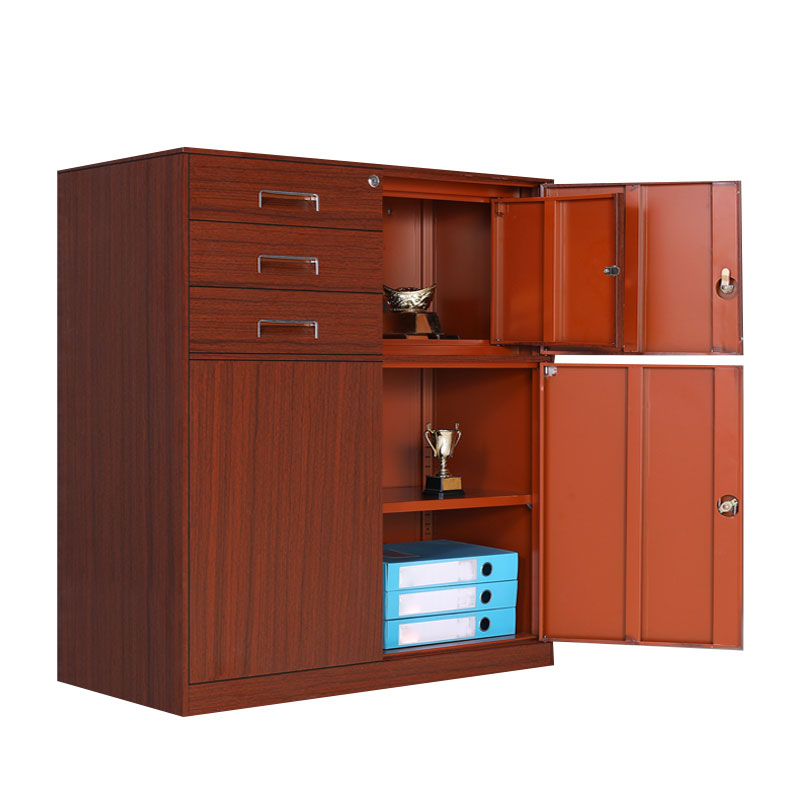 Closed Standard Bookshelf Modern Minimalist Metal Rectangular Bookcase