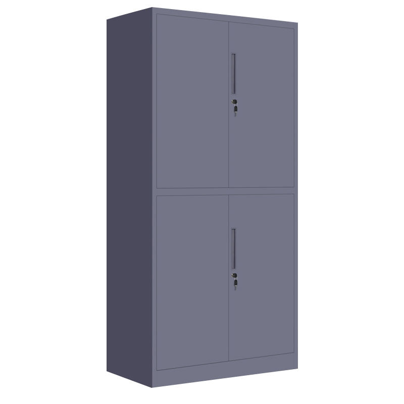 Closed Standard Bookshelf Modern Minimalist Metal Rectangular Bookcase