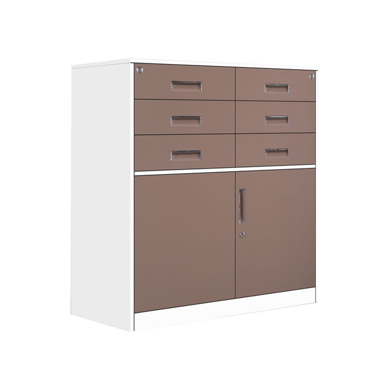 Closed Standard Bookshelf Modern Minimalist Metal Rectangular Bookcase