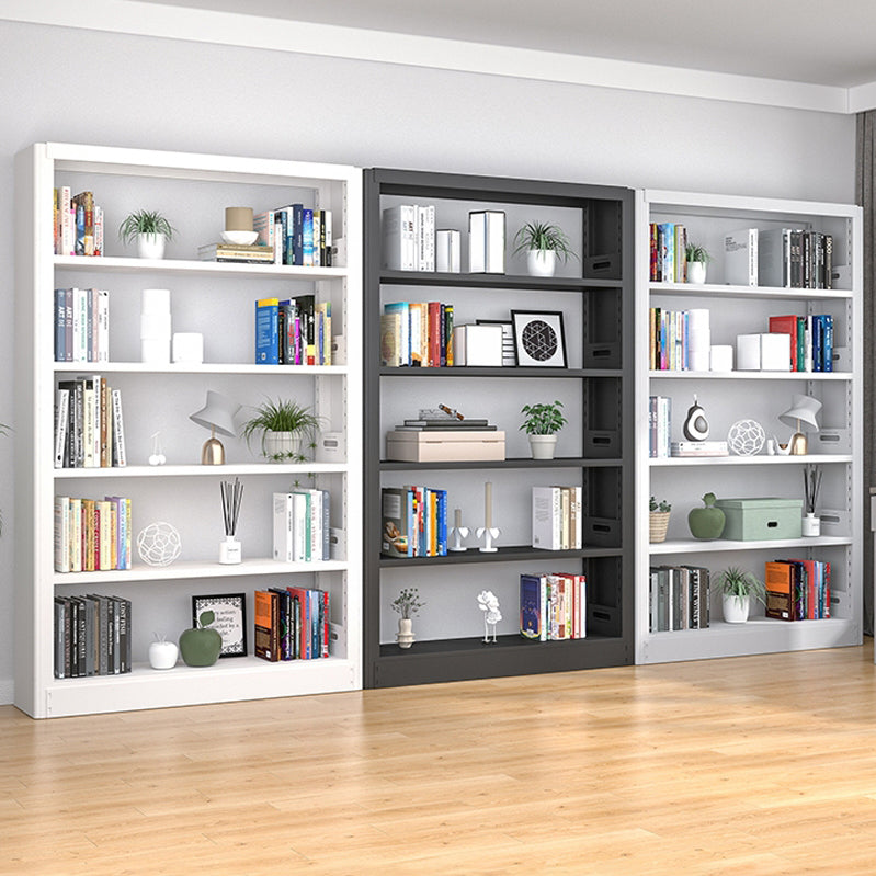 Open Steel Bookshelf Modern Home Office Rectangular Bookcase