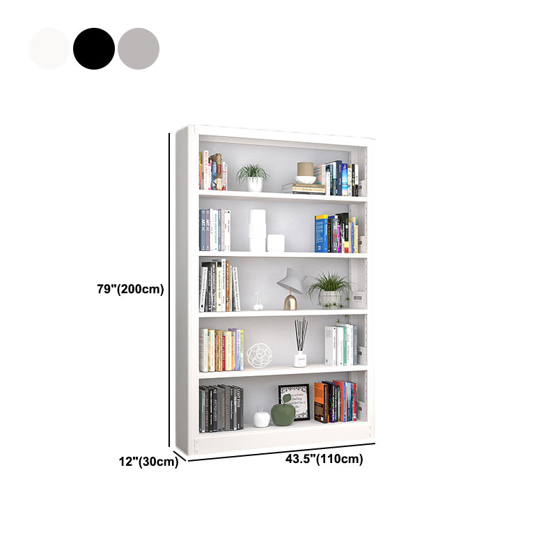 Open Steel Bookshelf Modern Home Office Rectangular Bookcase