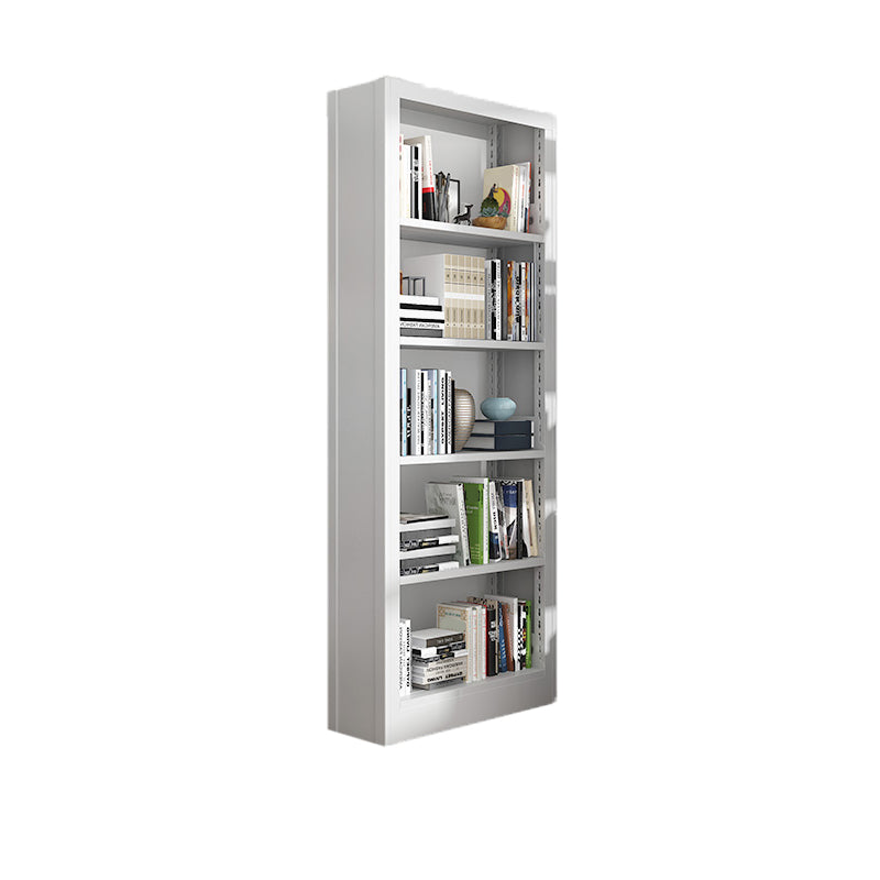 Open Metal Bookshelf Modern Home Living Room Rectangular Bookcase