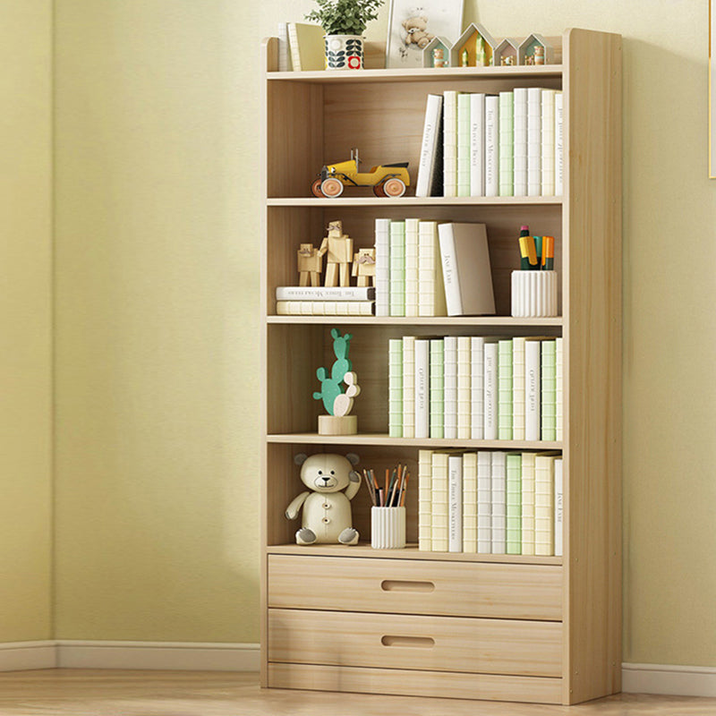 Modern Solid Wood Bookcase Closed Back Bookshelf for Any Room