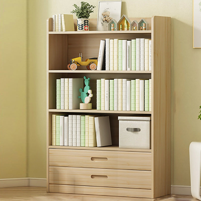 Modern Solid Wood Bookcase Closed Back Bookshelf for Any Room