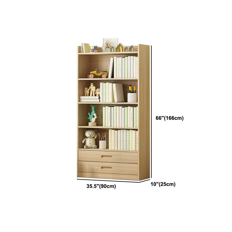 Modern Solid Wood Bookcase Closed Back Bookshelf for Any Room