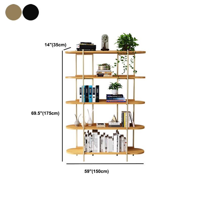 Etagere Bookcase Scandinavian Open Back Bookshelf with Shelves