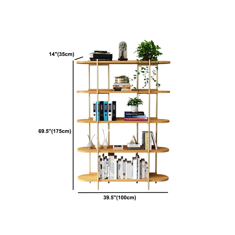 Etagere Bookcase Scandinavian Open Back Bookshelf with Shelves