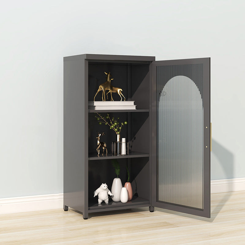 Metal Bookshelf Scandinavian Style Bookcase for Home and Office with Door