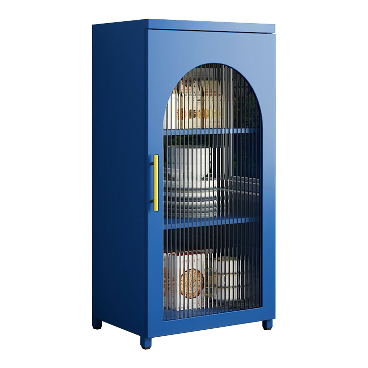 14.57"W Bookshelf Scandinavian Style Bookcase for Home Office with Door